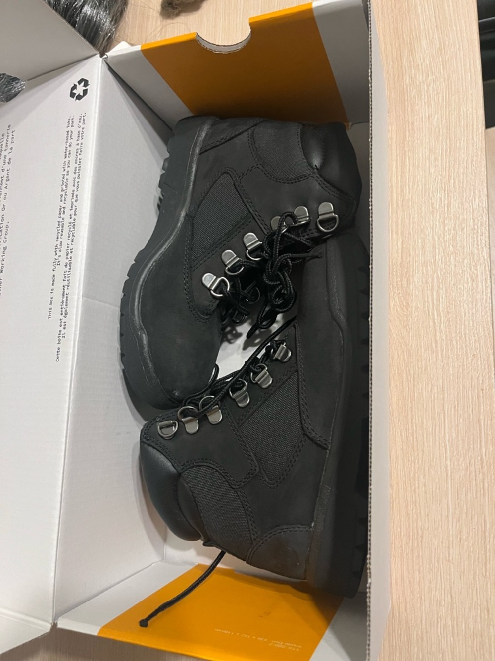 Timberland Kids Black Lace-Up Hiking Boots